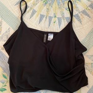 Divided black tank top